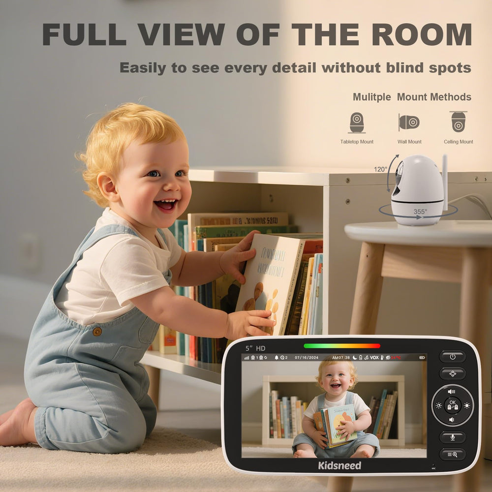 Kidsneed Night Vision provides clear video in low light.