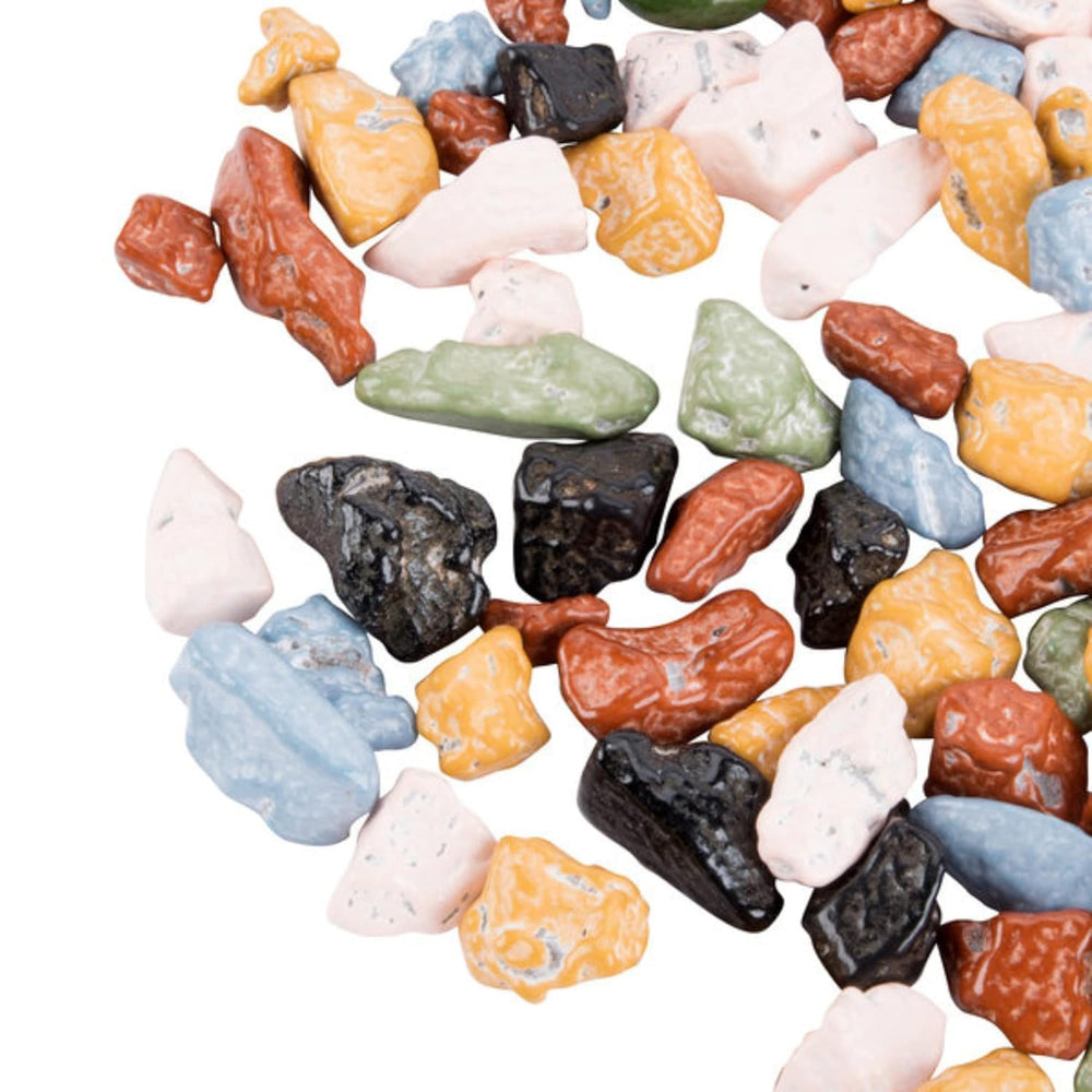 KIDU Ice cream topped with rocks adds visual appeal and sweetness.