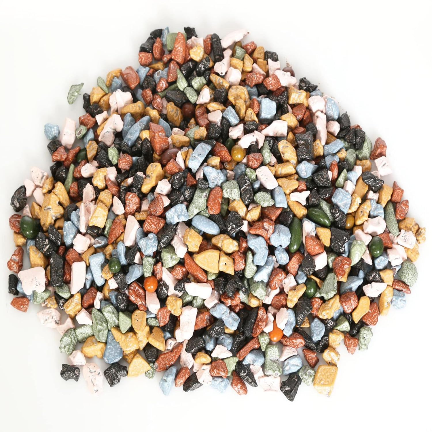 KIDU Resealable bag keeps candy-coated rocks fresh between uses.