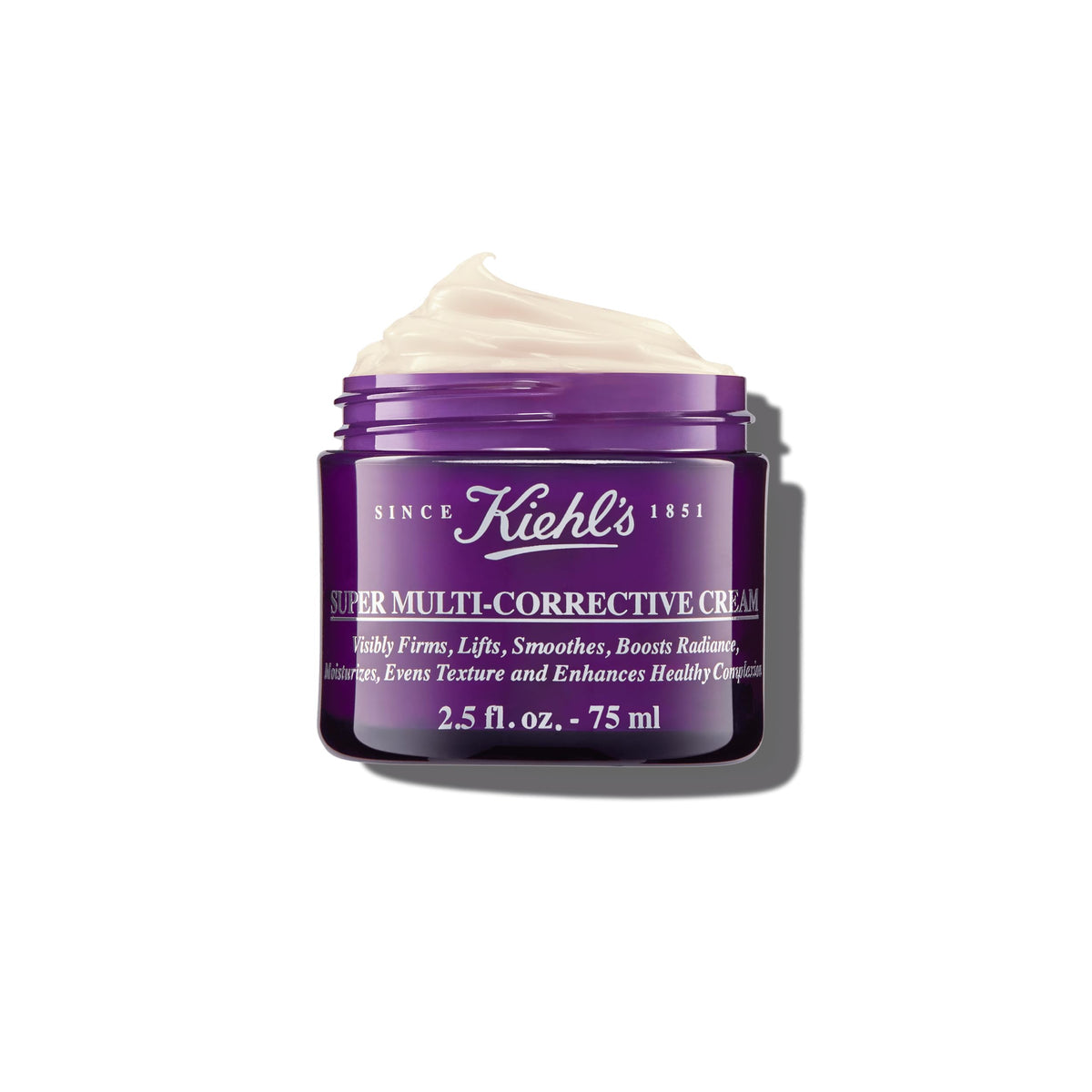 Kiehl's Super Multi-Corrective Cream bottle close-up for anti-aging care.