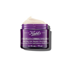Kiehl's Super Multi-Corrective Cream bottle close-up for anti-aging care.