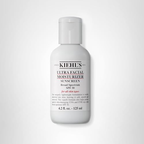 Kiehl's Ultra Facial Moisturizer SPF 30 in hand, ready for quick hydration.