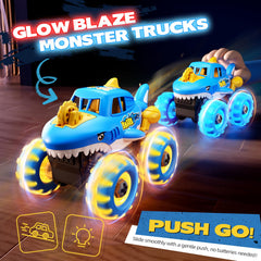 Kigwux push-and-go trucks with glow wheels deliver instant visual excitement