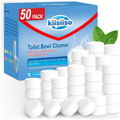 KIISIISO toilet tablet dissolving in tank provides ongoing stain fighting action