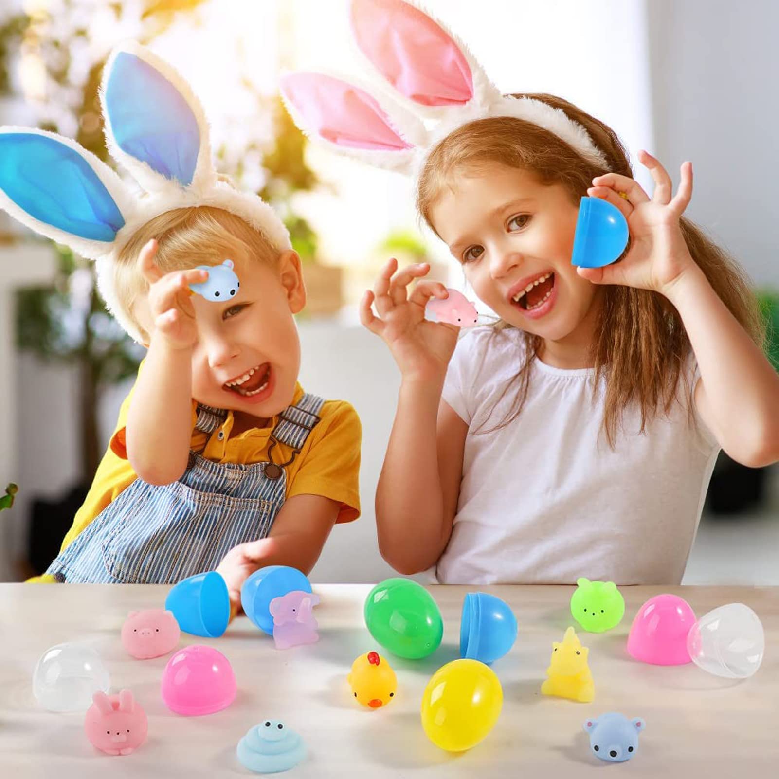 Kijamilee animal squishies inside eggs encourage color and animal recognition