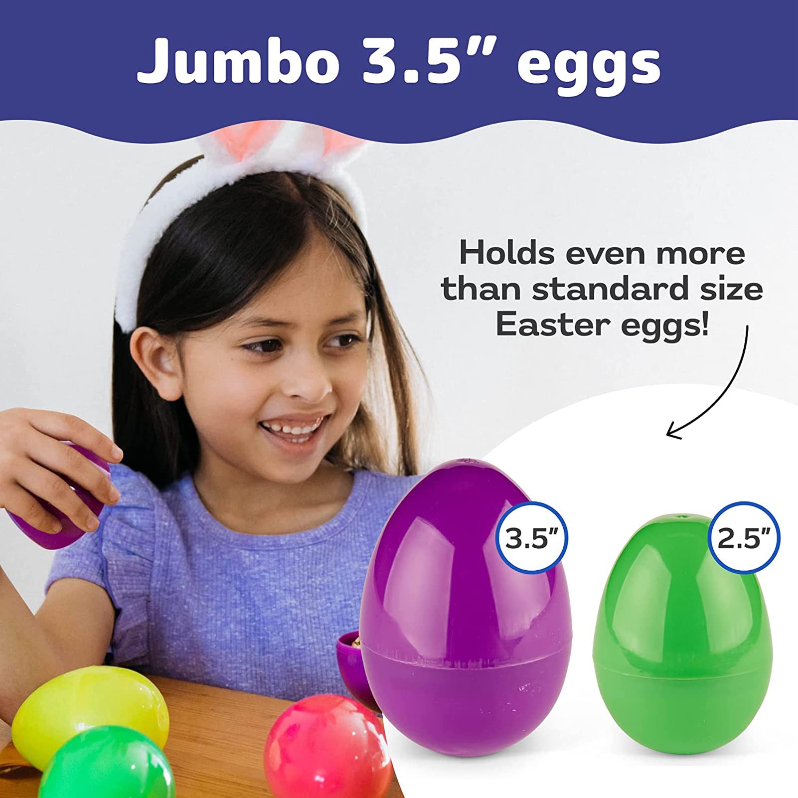 Kijamilee bright color Easter eggs for decorations and baskets.