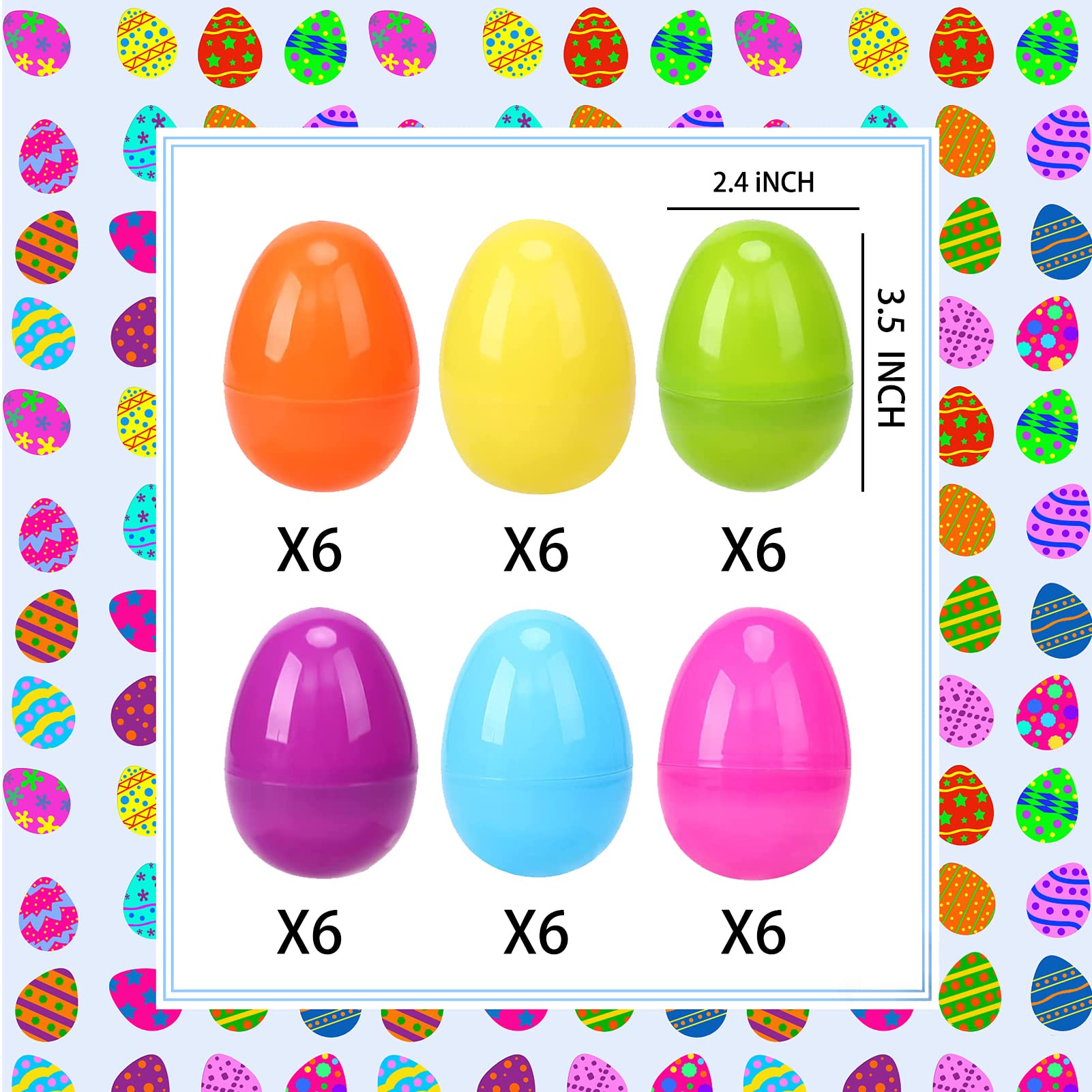 Kijamilee empty Easter eggs 3-5 inch size ready to fill with treats.