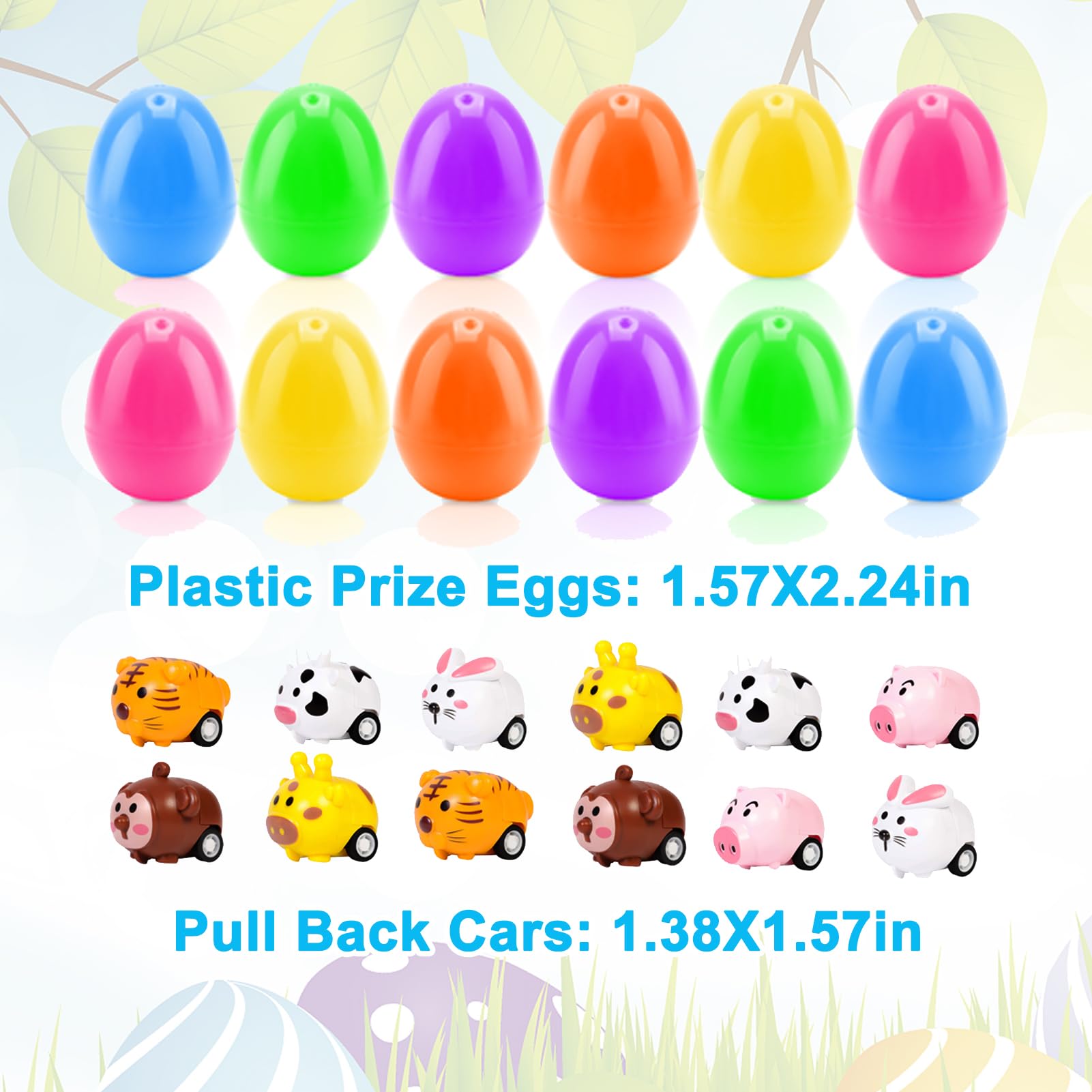 Kijamilee pull-back car toys inside eggs inspire active play