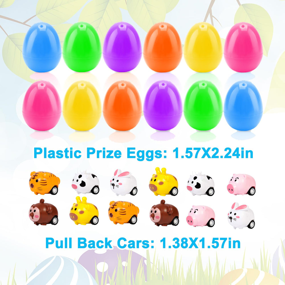 Kijamilee pull-back car toys inside eggs inspire active play