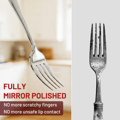 Kikcoin dishwasher-safe silverware withstands cycles and resists rust.