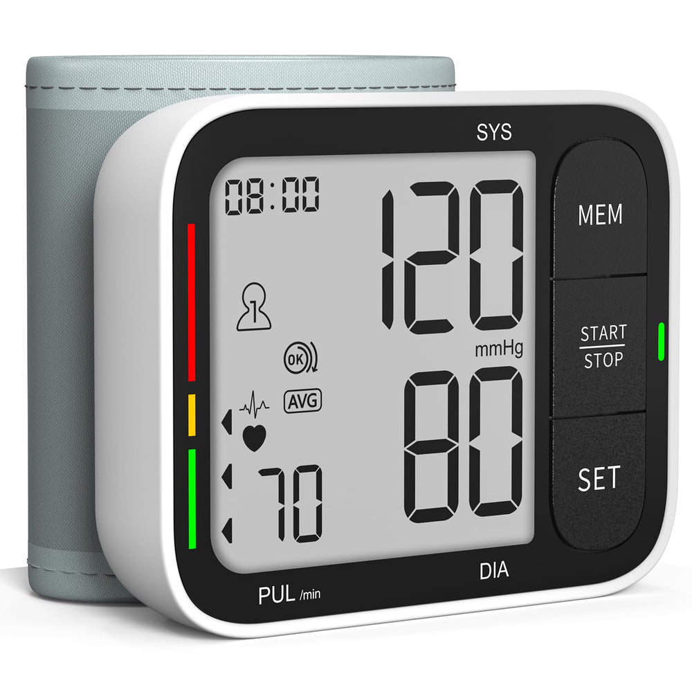 KIKEANG blood pressure cuff wrist with large LCD display for easy readings