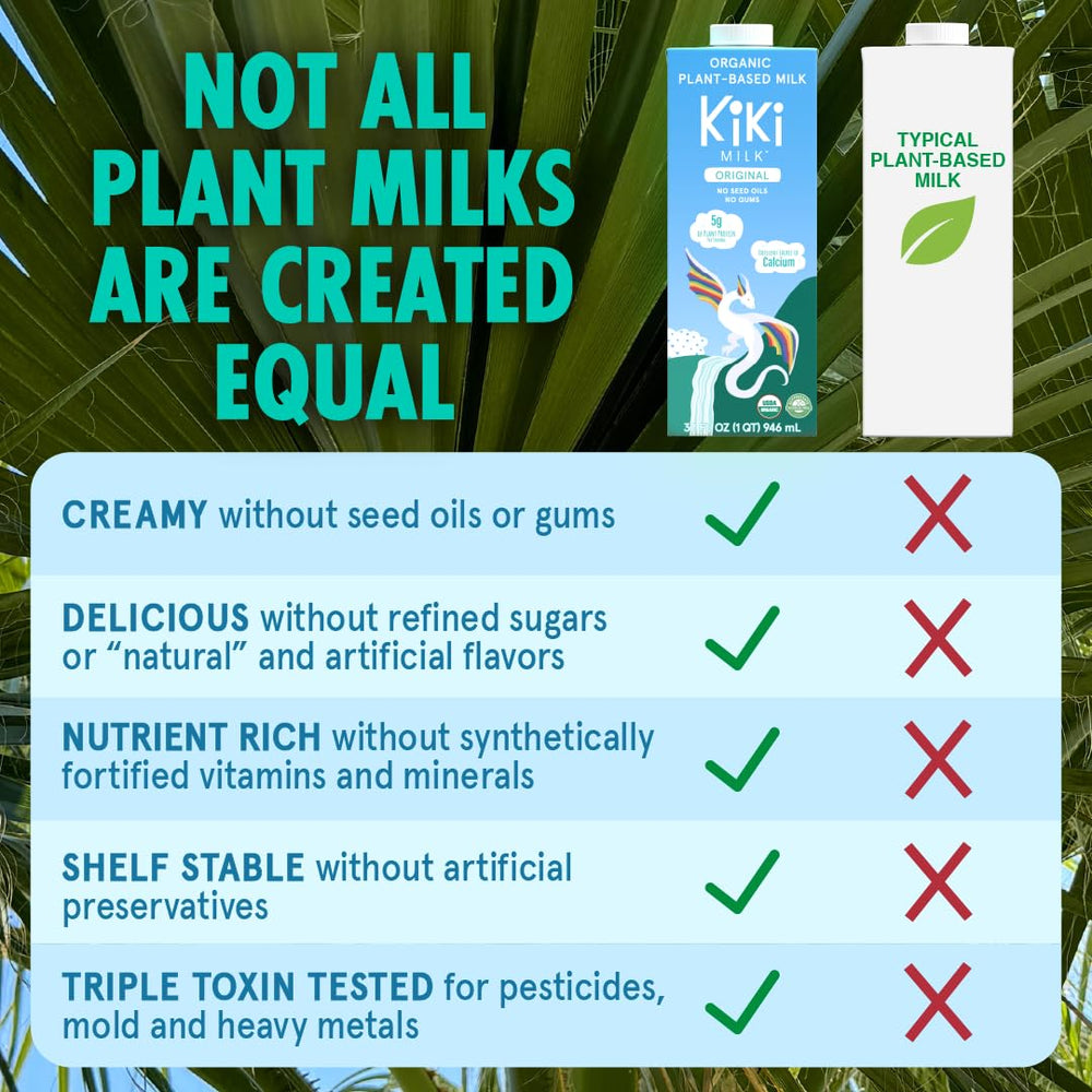 Kiki Milk kids-friendly serving scene shows family enjoying dairy-free milk
