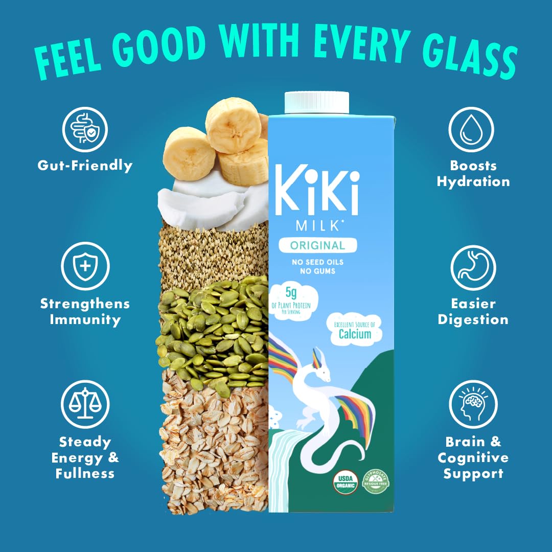 Kiki Milk shelf-stable packaging demonstrates pantry-friendly convenience for busy households