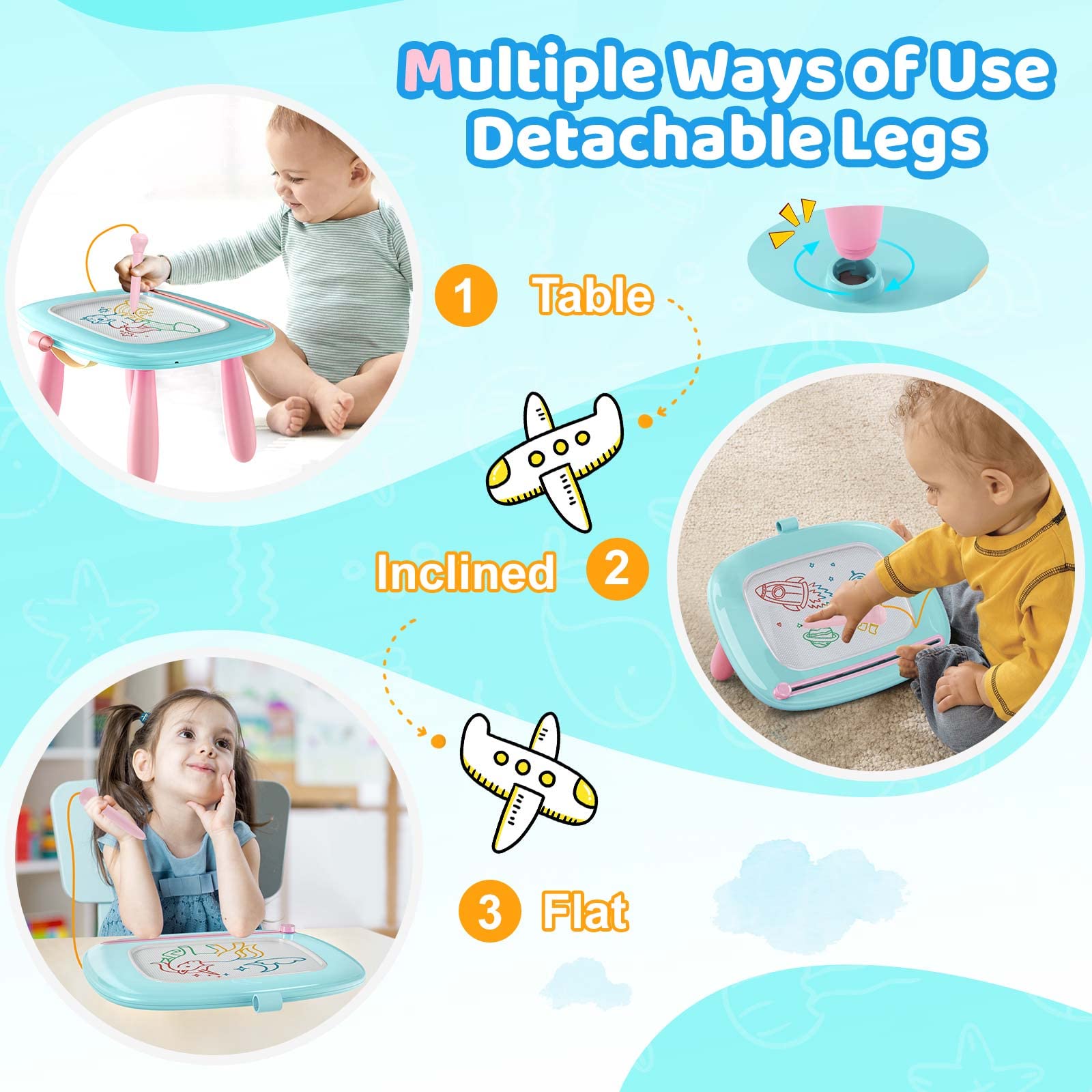 Kikidex ABS plastic construction emphasizes safe, durable play for toddlers.