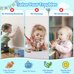 Kikidex erasing knob allows quick, smooth cleanup after each doodle.