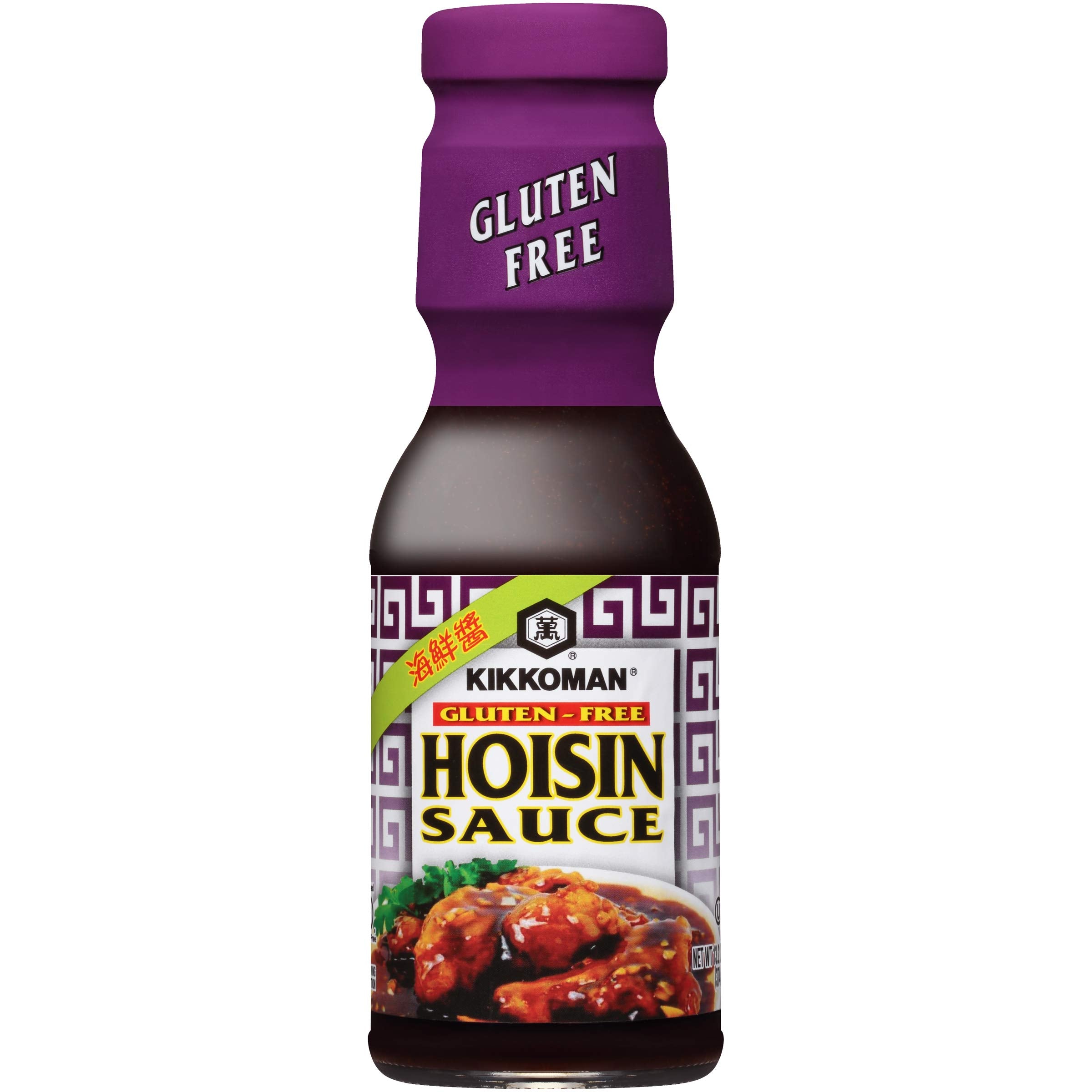 Kikkoman gluten-free hoisin sauce bottle ready to glaze weeknight stir-fries.