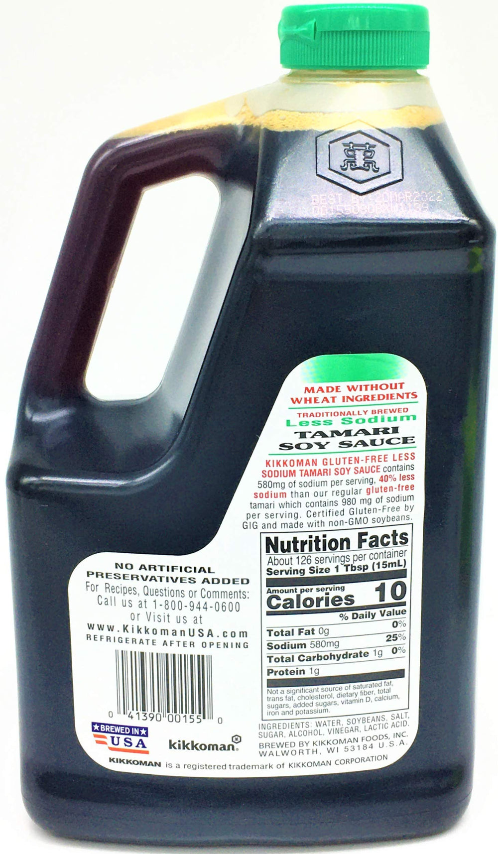 Kikkoman Less Sodium Gluten-Free Tamari dipping sauce ideal for dips and dressings