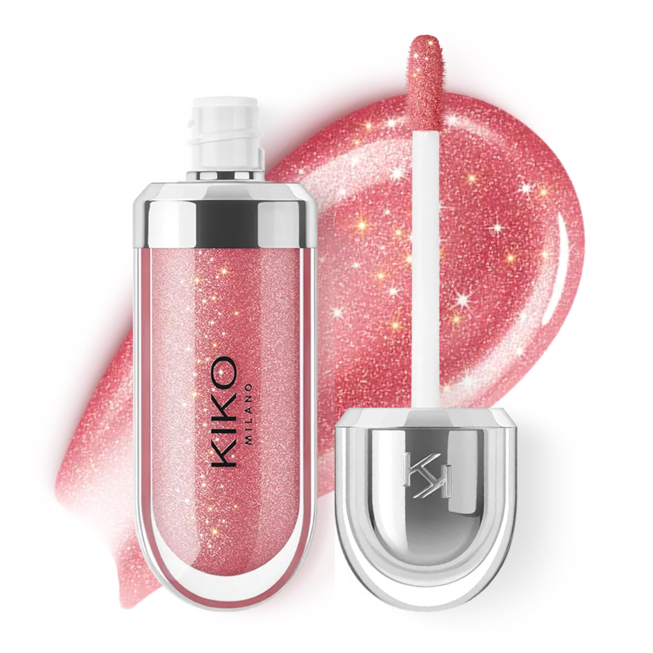 Kiko Milano 3D Hydra Lip Gloss application wand enables precise lip outlining and smooth gloss