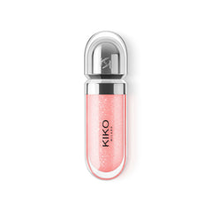 Kiko Milano 3D Hydra Lip Gloss on lips with bright, glossy shine