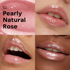 Kiko Milano 3D Hydra Lip Gloss wand applying pearly rose precisely