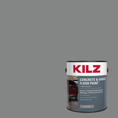 KILZ 1-Part Epoxy Floor Paint on garage floor with durable satin finish.