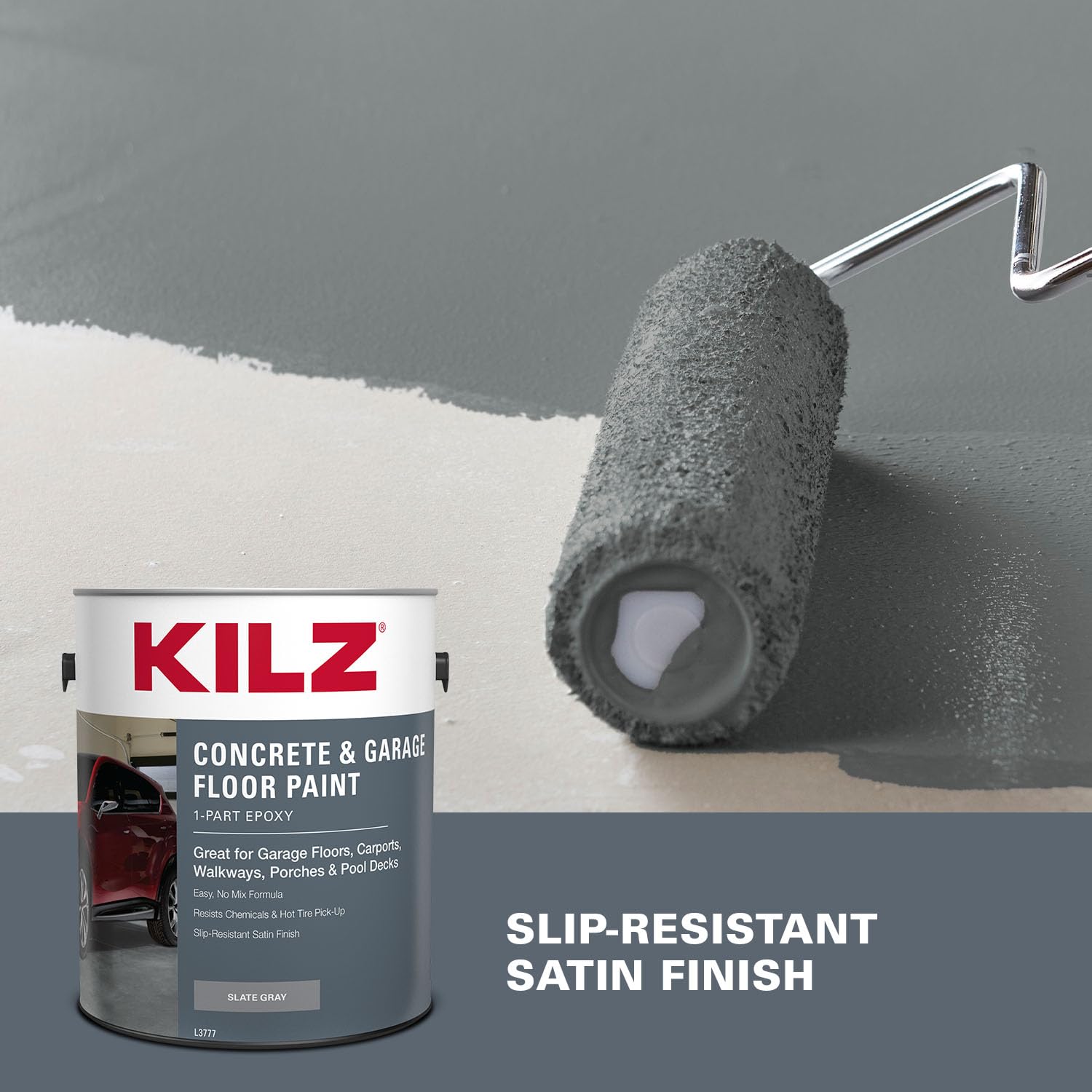 KILZ 1-Part Epoxy Floor Paint on pool deck providing a stylish, durable coating.