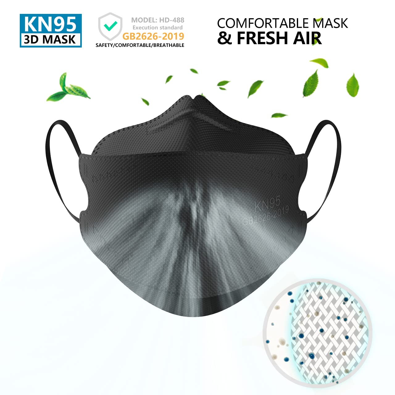 KIMARS KN95 mask four-layer construction appears thinner yet protective.