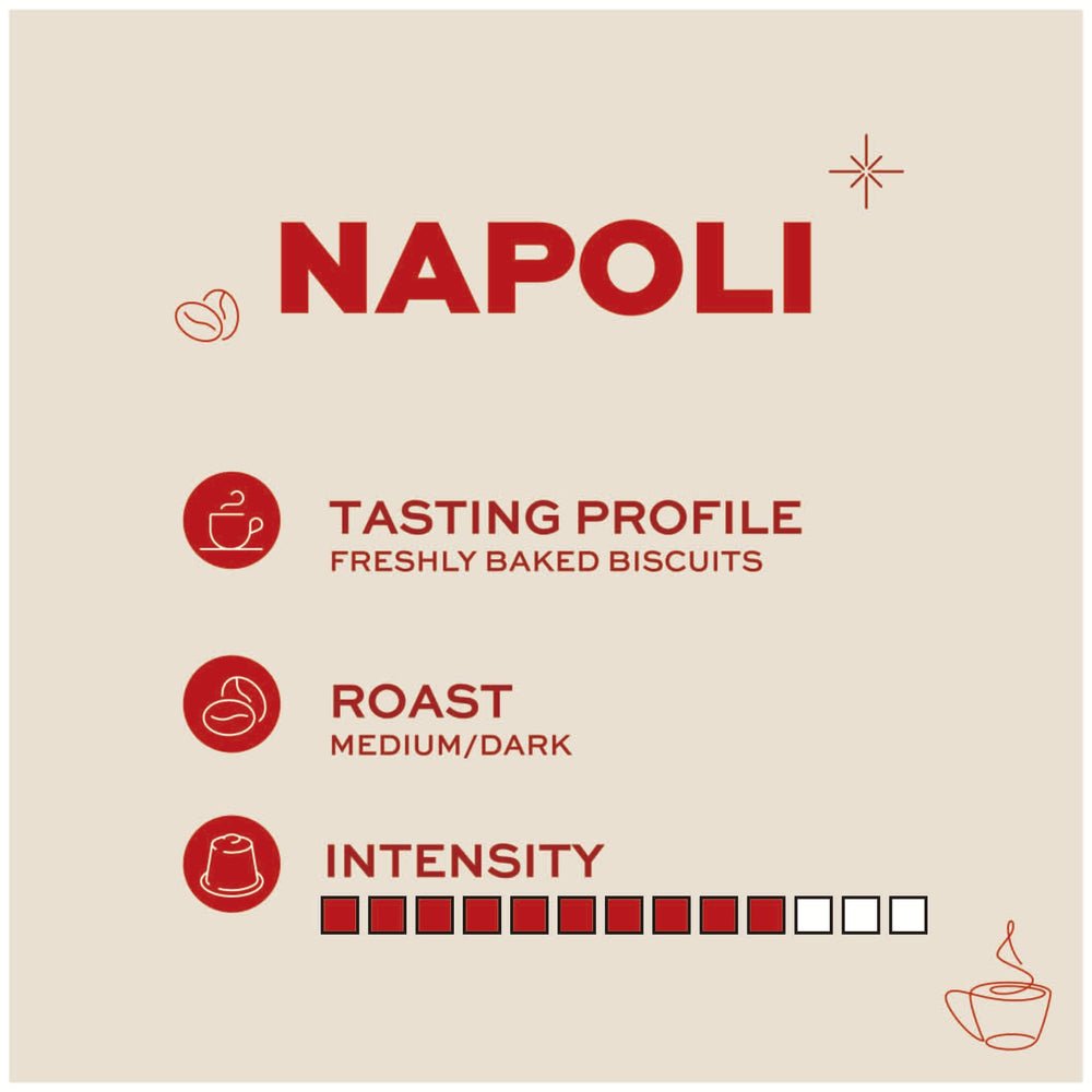 Kimbo Napoli Original Blend suitable for espresso or filter coffee with rich aroma.