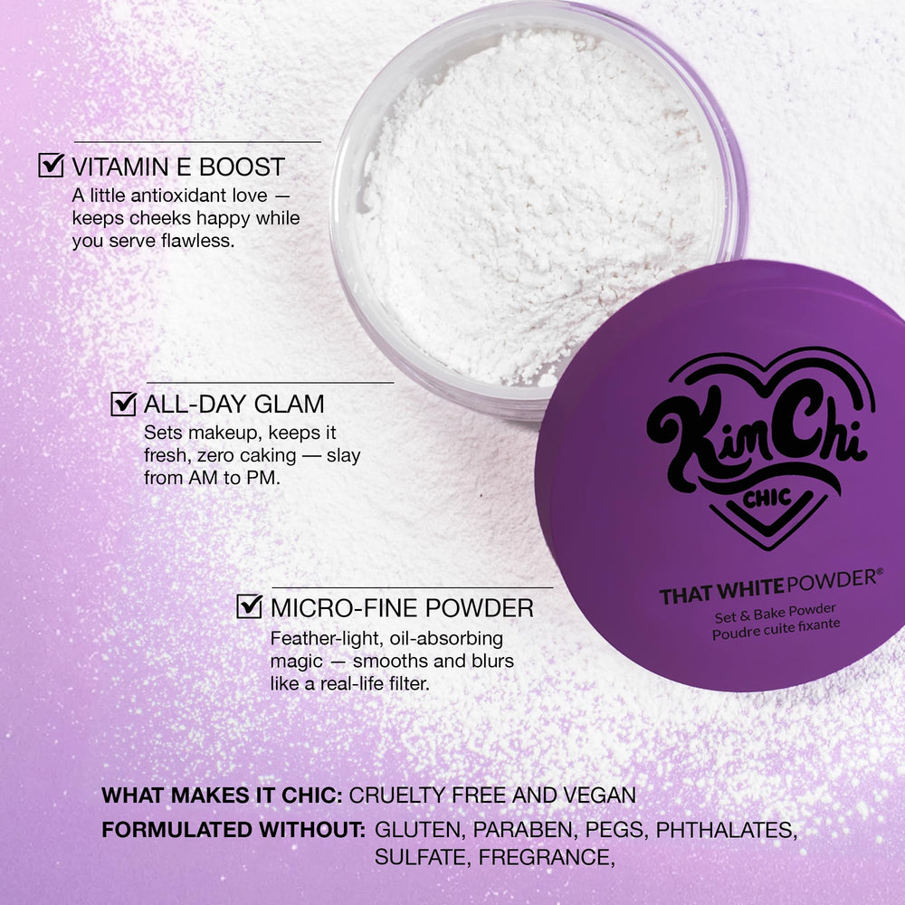 Kimchi Chic That WhitePowder lip-matte touch-up for seamless lip finish.