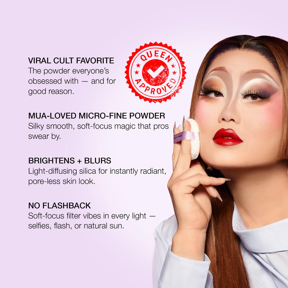 Kimchi Chic That WhitePowder matte shine control reduces oil and glare.