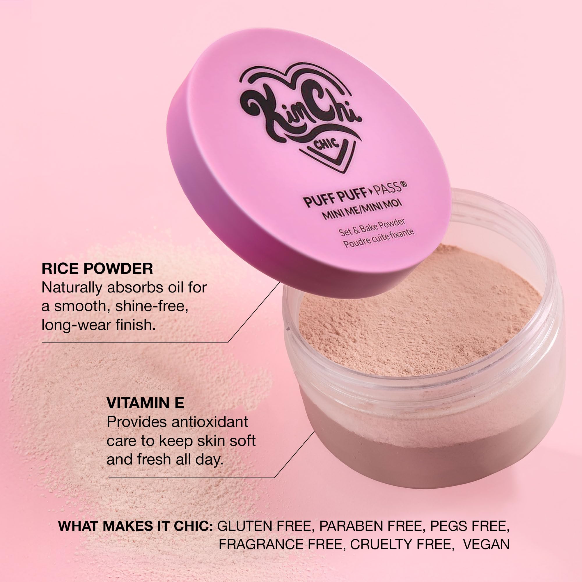 Kimchi Chic Vitamin E nourishes skin while absorbing oil during wear