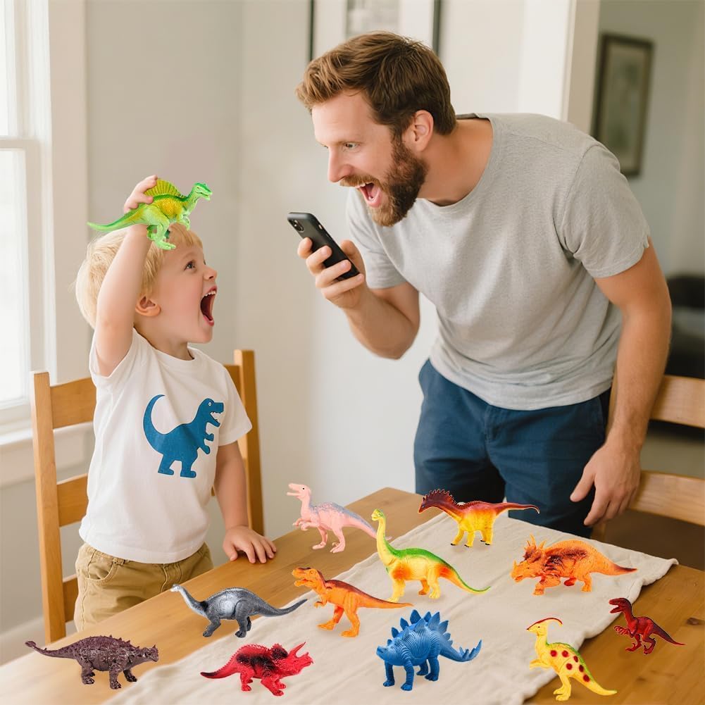 Kimicare dinosaur figure 2 arranged for storytelling and classroom-themed pretend play