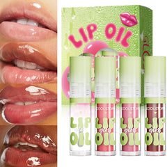 KIMIEYE Set A packaging close-up showing a portable lip oil kit.