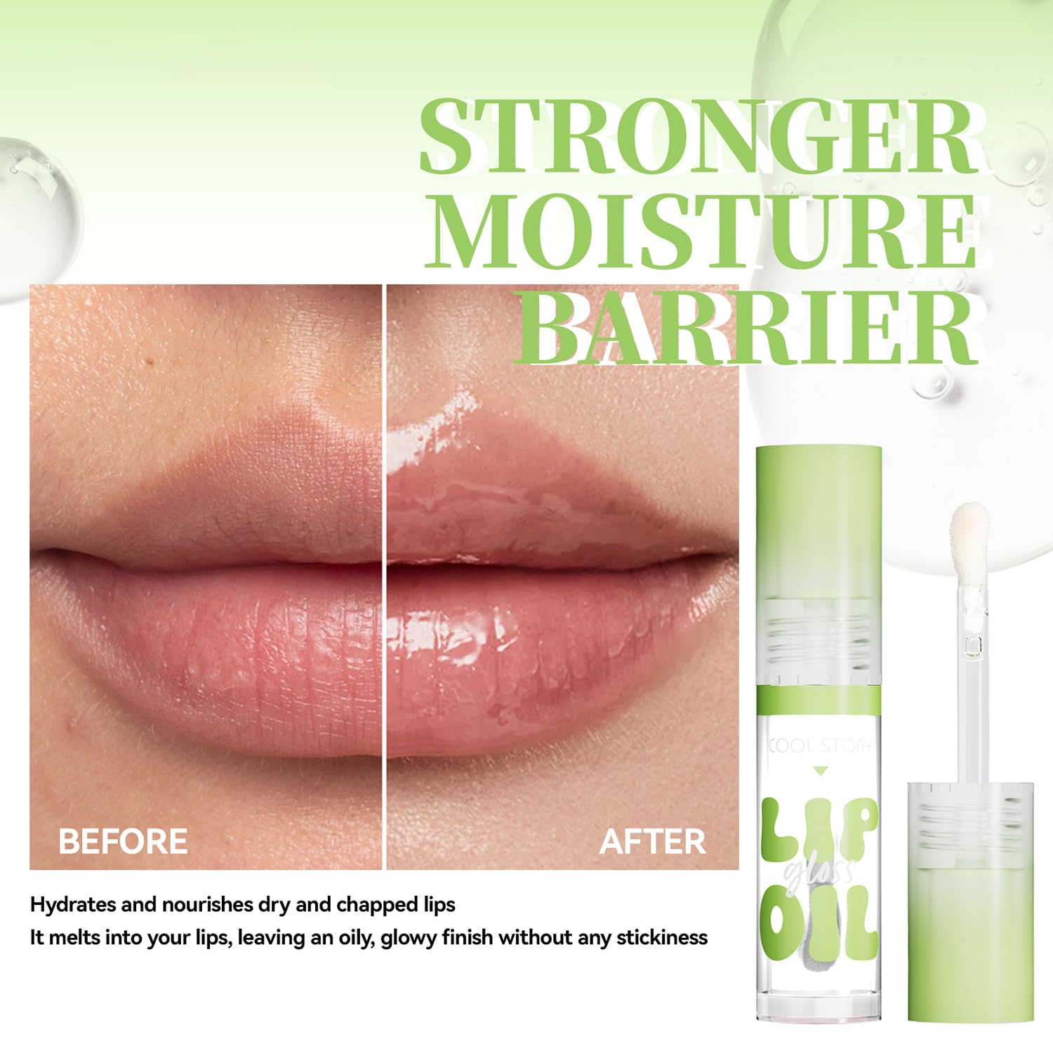 KIMIEYE sweet candy scent lip oil detail with a pleasant fragrance.