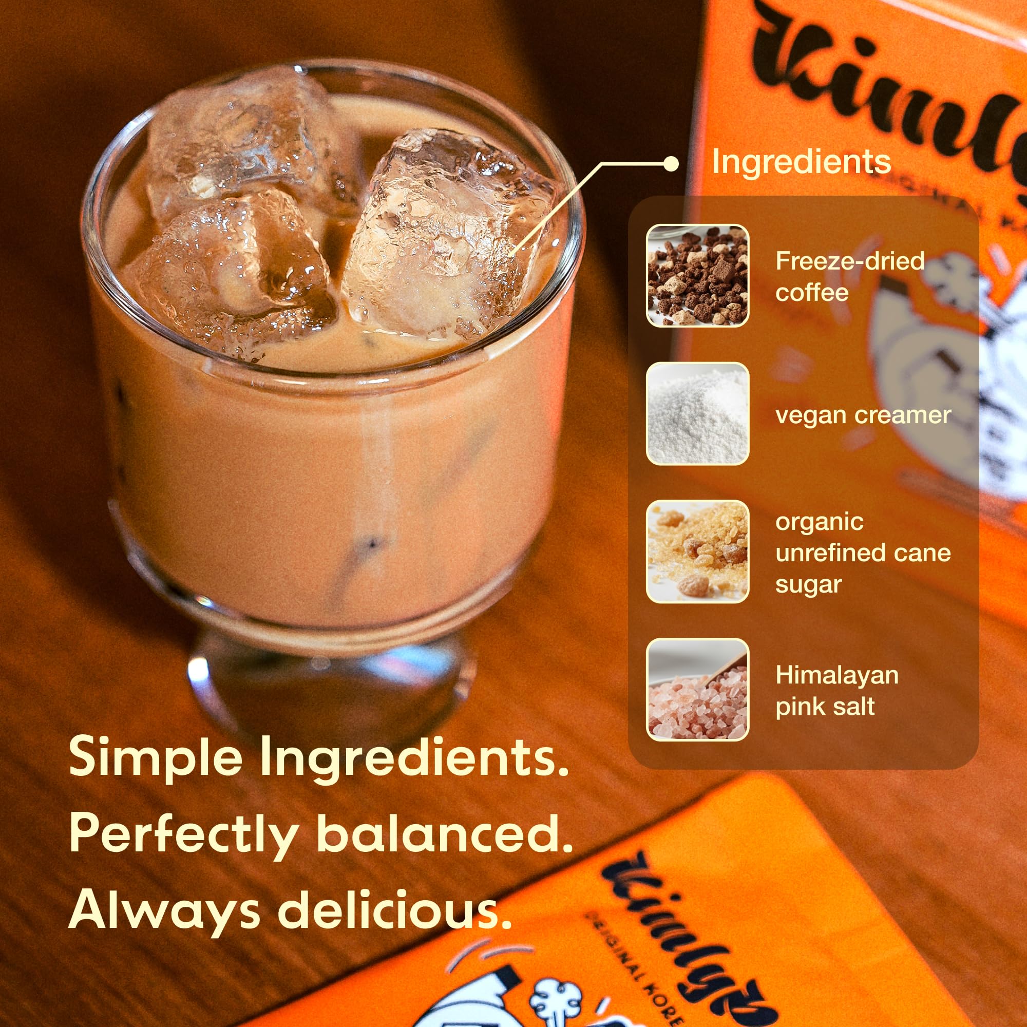 KimlyParc 3-in-1 latte mix ready for quick preparation