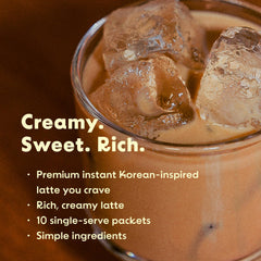 KimlyParc vegan creamer detail highlights dairy-free latte option