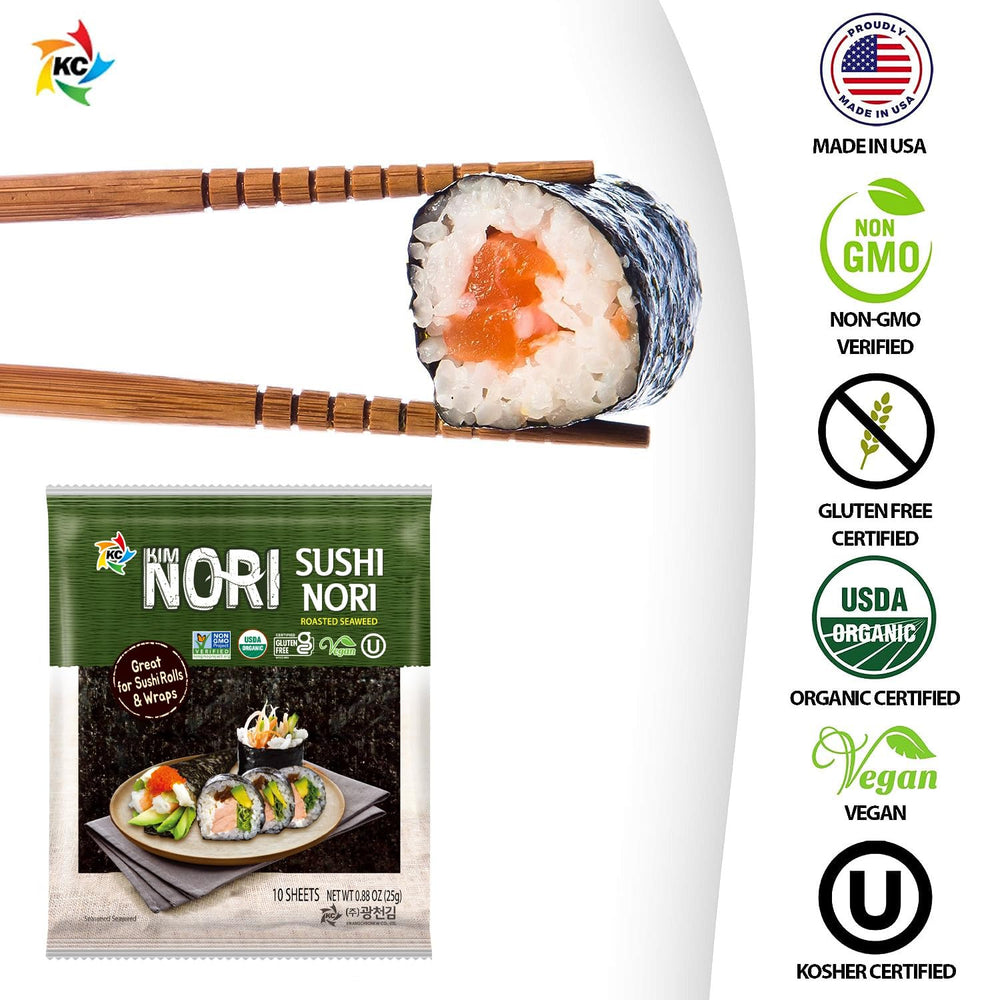 Kimnori kitchen prep with nori wraps for keto-friendly snacks
