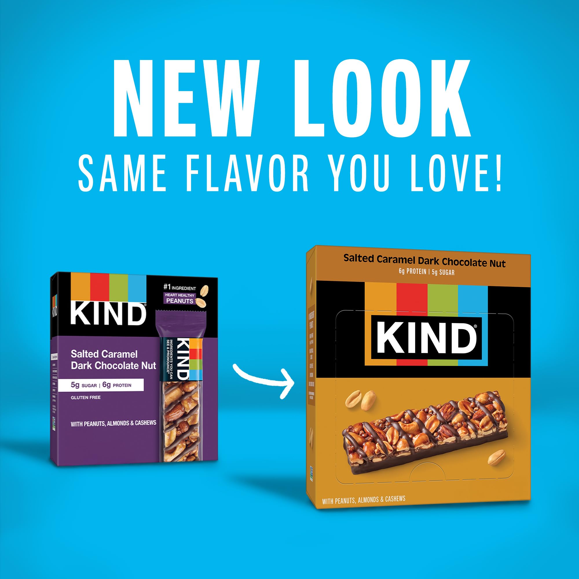 KIND Salted Caramel Dark Chocolate Nut Bar served as a healthy gluten-free snack.