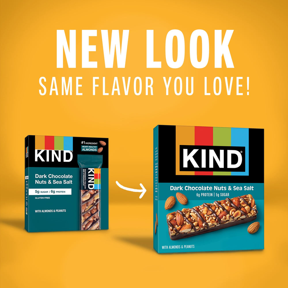 KIND bar wrapper peeled, revealing a ready-to-eat snack.