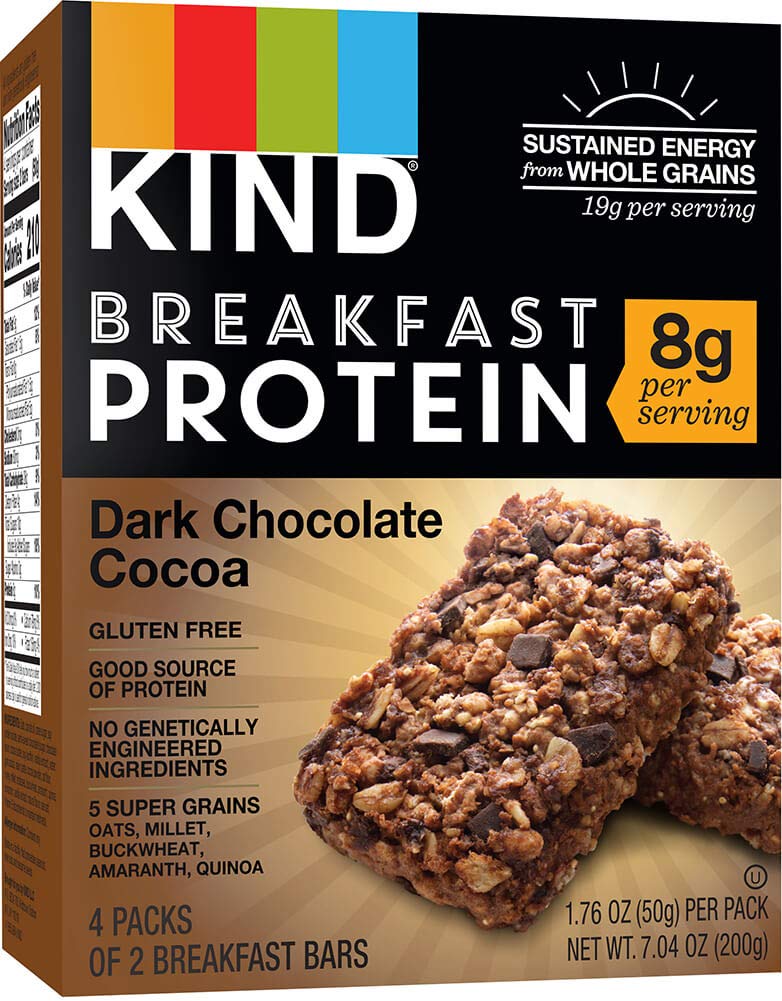 Kind honey oat bar showing wholesome grains.