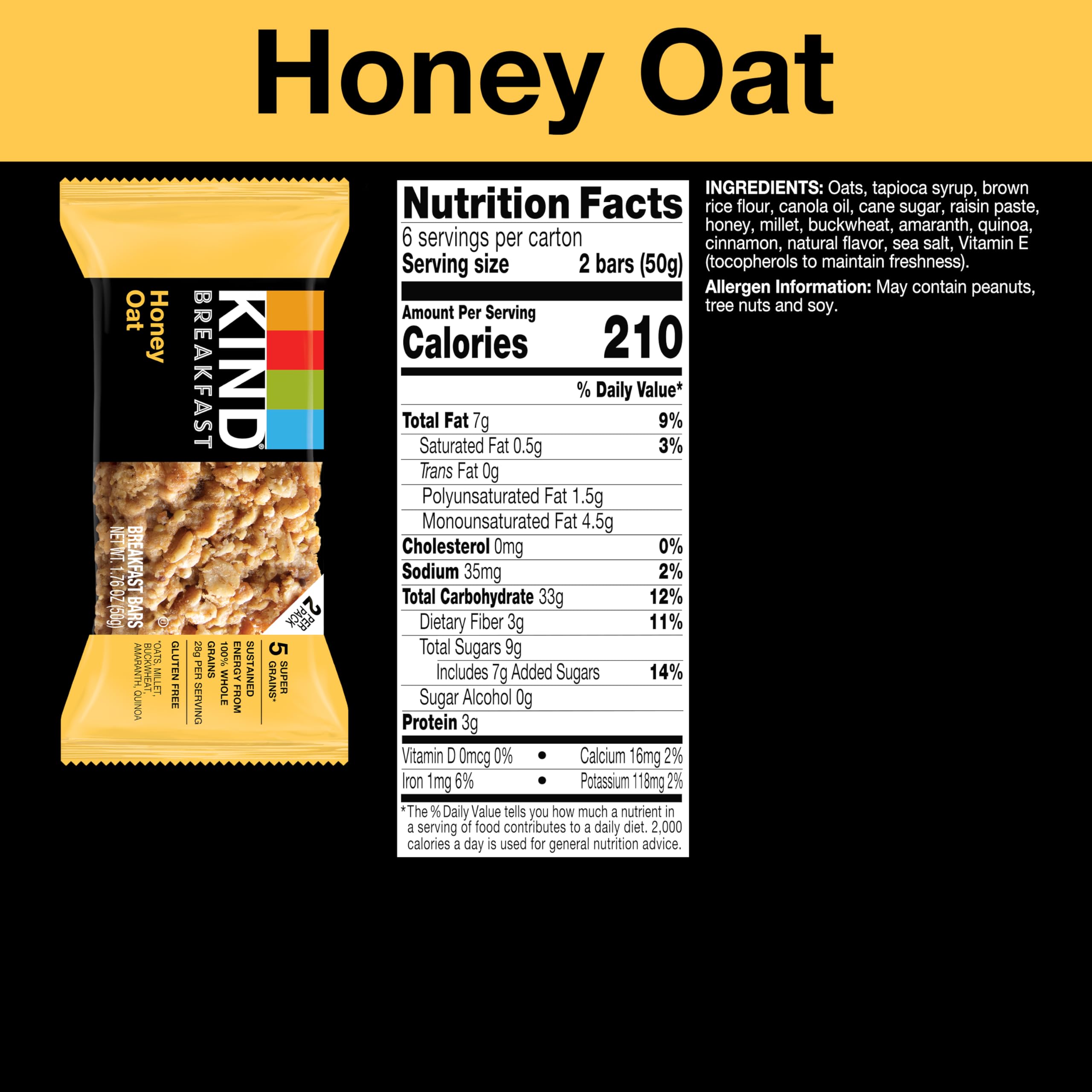 KIND Breakfast Bars Peanut Butter bar, satisfying snack between activities.