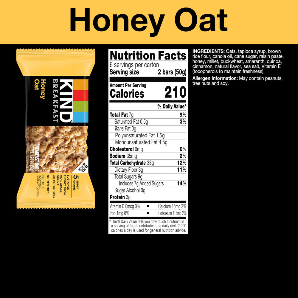 KIND Breakfast Bars Peanut Butter bar, satisfying snack between activities.