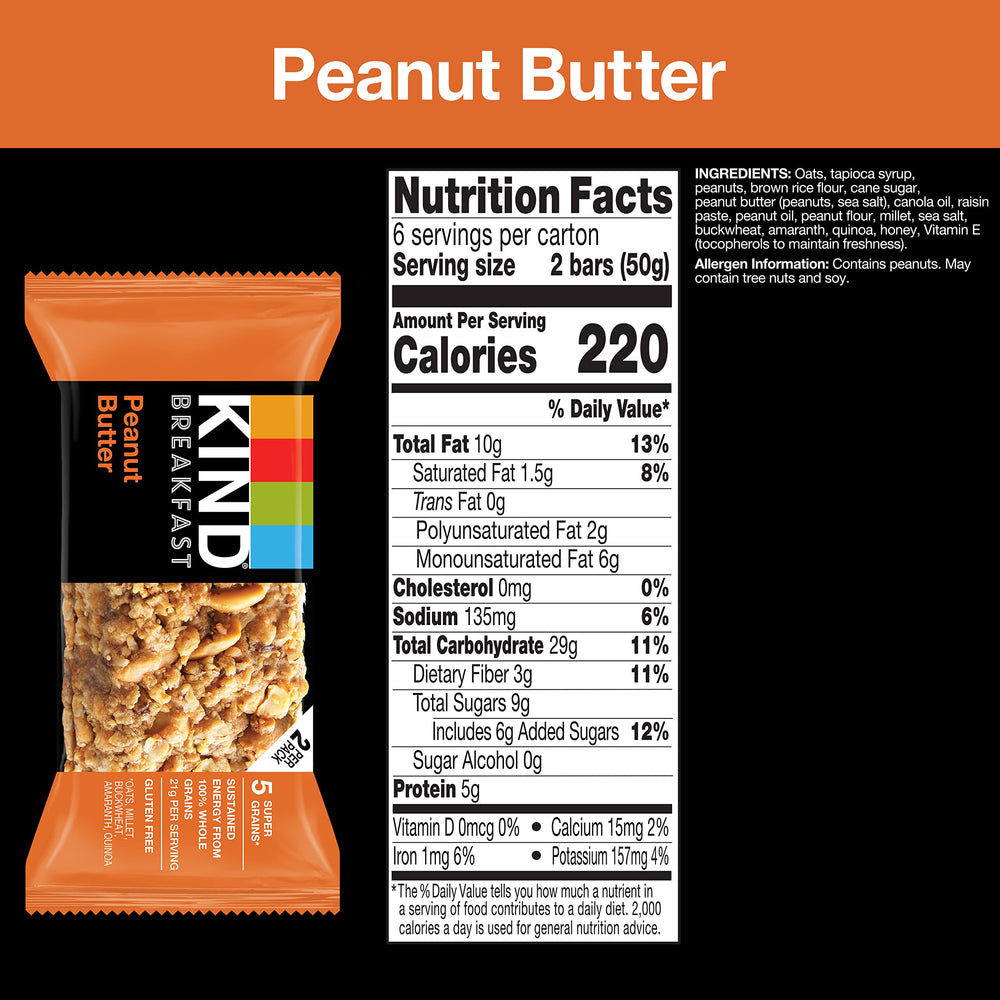 KIND Breakfast Bars are individually wrapped for easy grab-and-go mornings