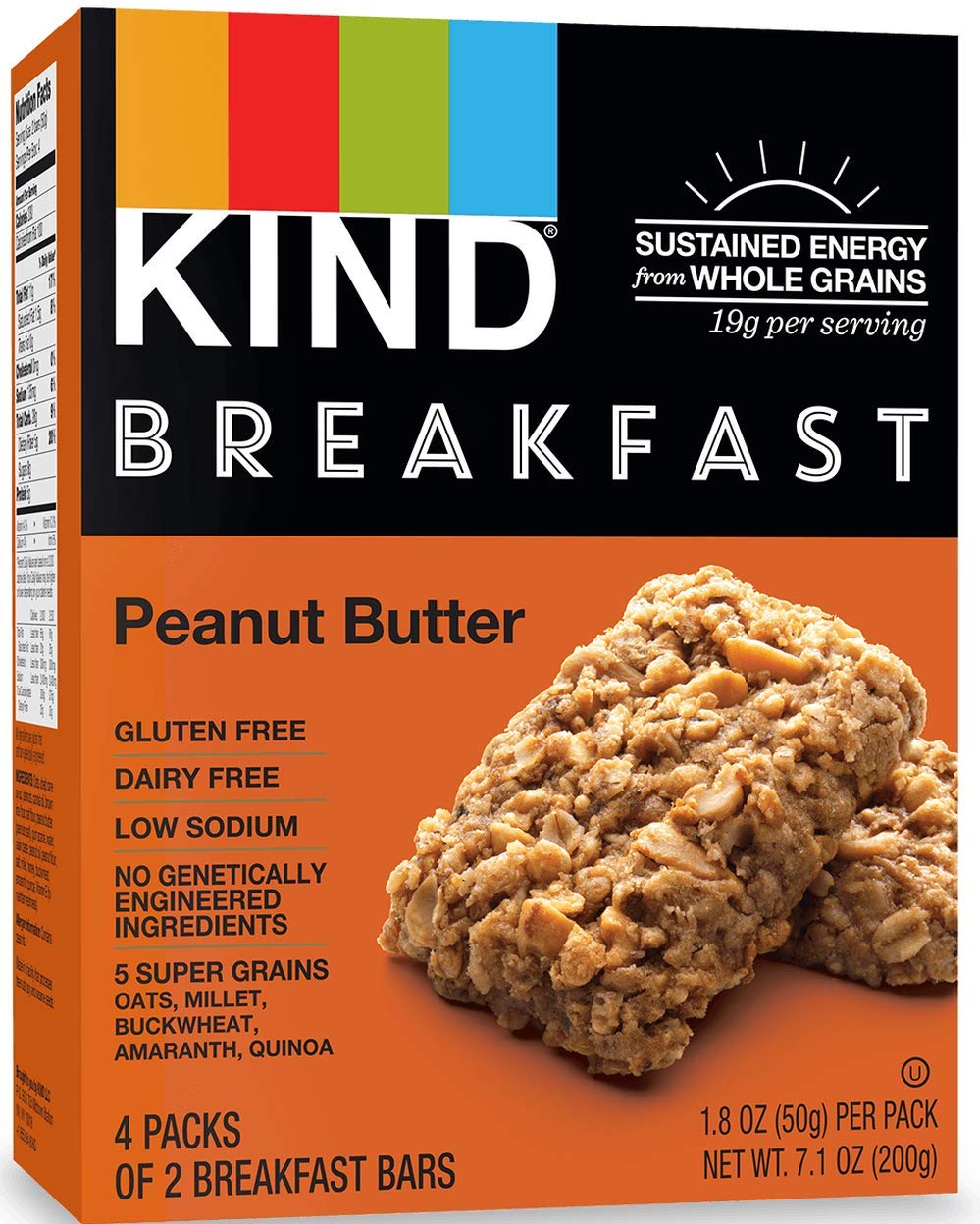Box showing 40 bars total for week-long breakfast.