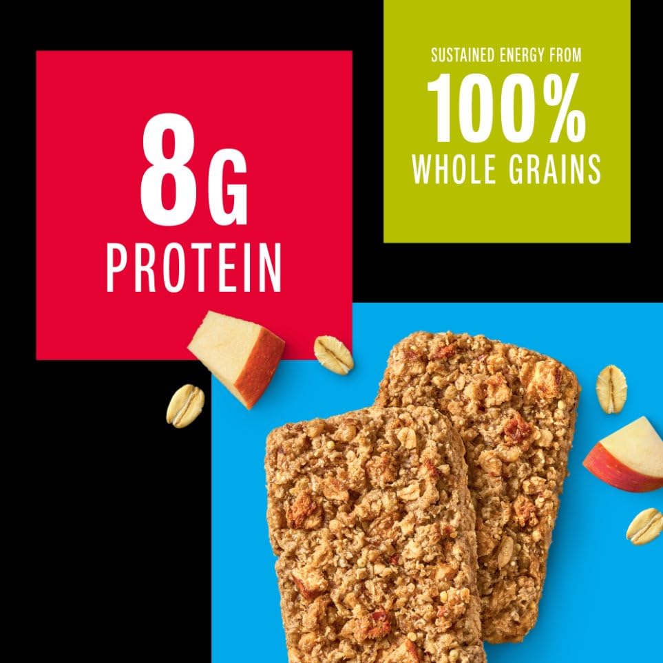KIND Apple Cinnamon breakfast bars on a plate for breakfast