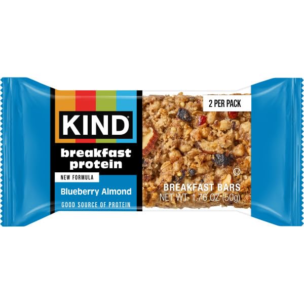 KIND Breakfast Protein Bars gluten-free option with Non-GMO and kosher labeling