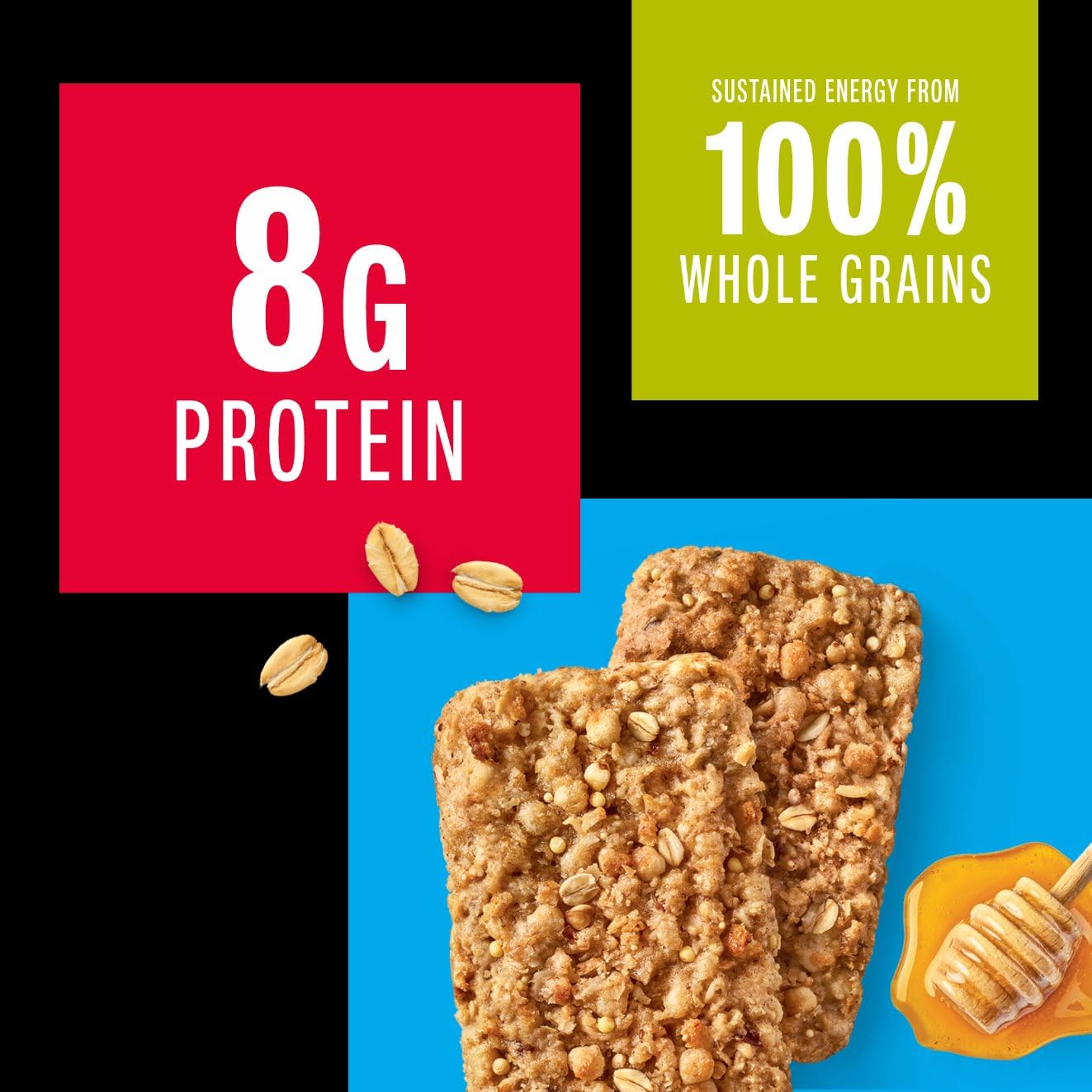 KIND Breakfast Protein Bars Honey Oat gluten-free label demonstrates dietary-friendly option.