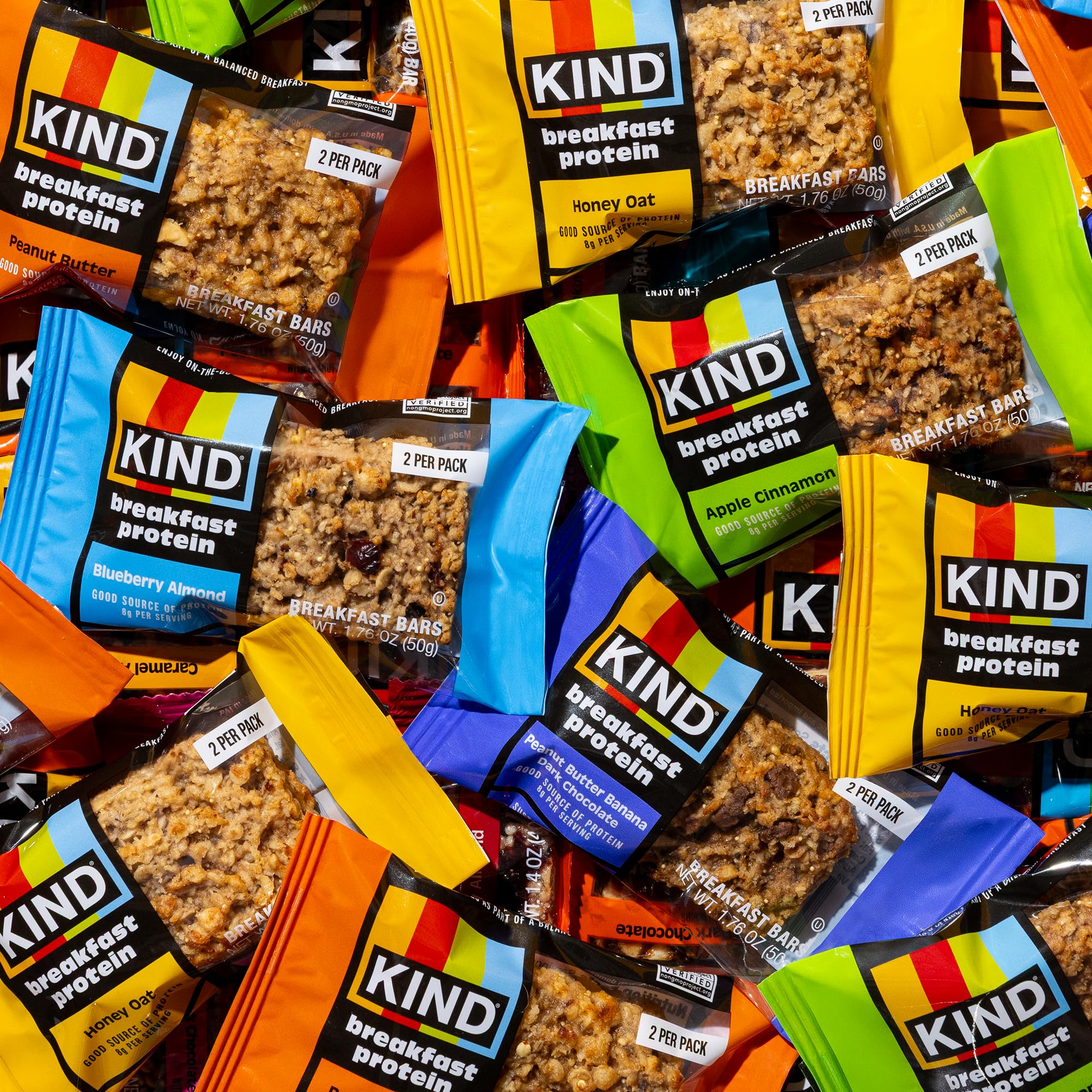 KIND Breakfast Protein Bars six-pack in Blueberry Almond flavor