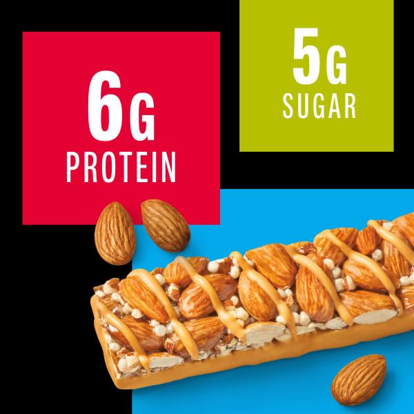 Hand holding a KIND bar showing portability for busy days.