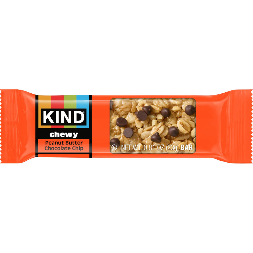 KIND Chewy bar nutrition label showing 100 calories per bar